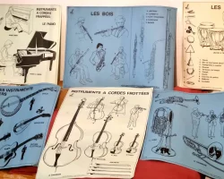Affiches pour éveil-mémoire sur les divers instruments de musique.